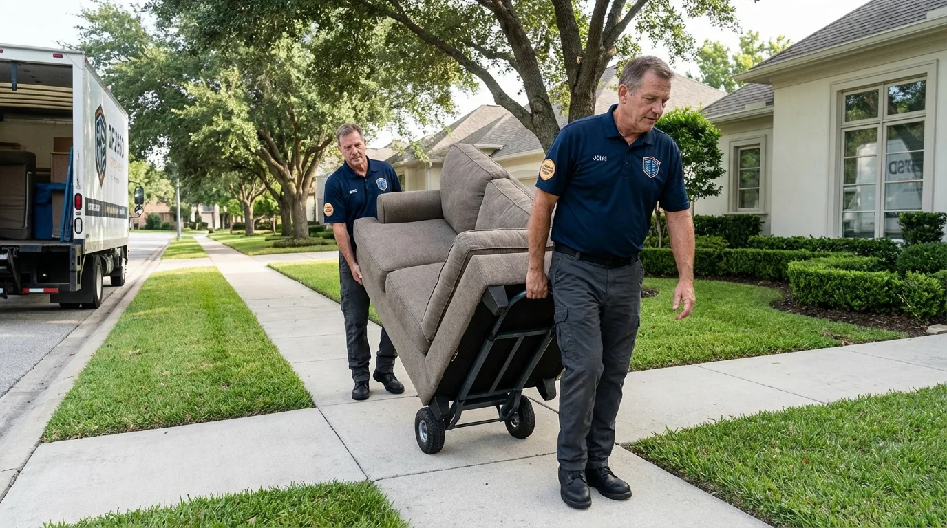 Local residential moving crew loading furniture in Ely, NV